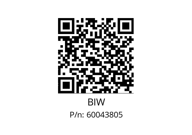   BIW 60043805