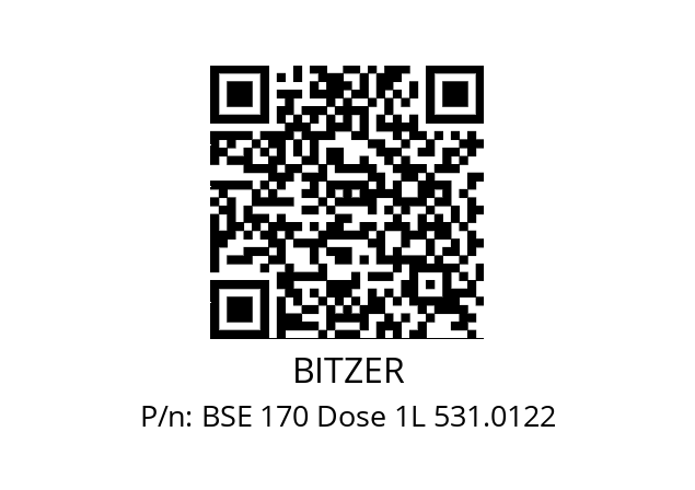   BITZER BSE 170 Dose 1L 531.0122