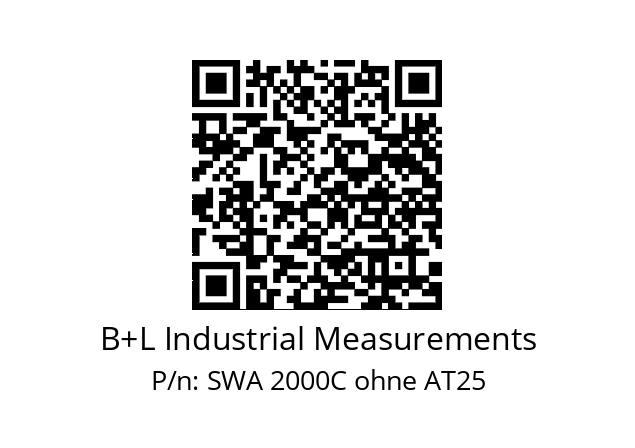   B+L Industrial Measurements SWA 2000C ohne AT25