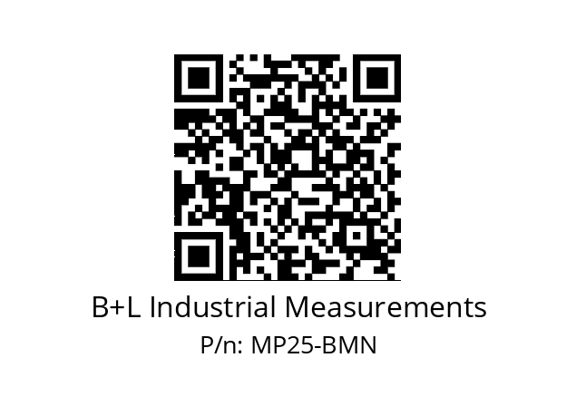   B+L Industrial Measurements MP25-BMN