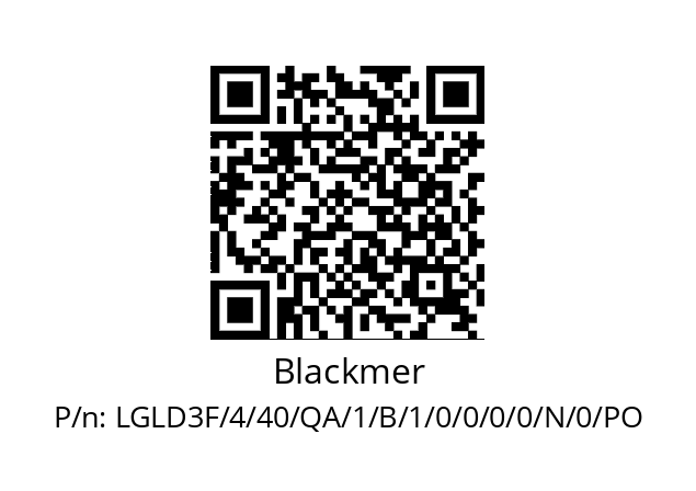   Blackmer LGLD3F/4/40/QA/1/B/1/0/0/0/0/N/0/PO