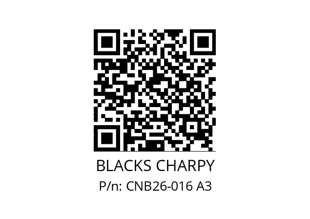   BLACKS CHARPY CNB26-016 A3