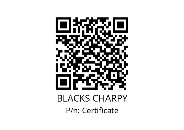   BLACKS CHARPY Certificate