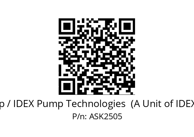   Blagdon Pump / IDEX Pump Technologies  (A Unit of IDEX Corporation) ASK2505