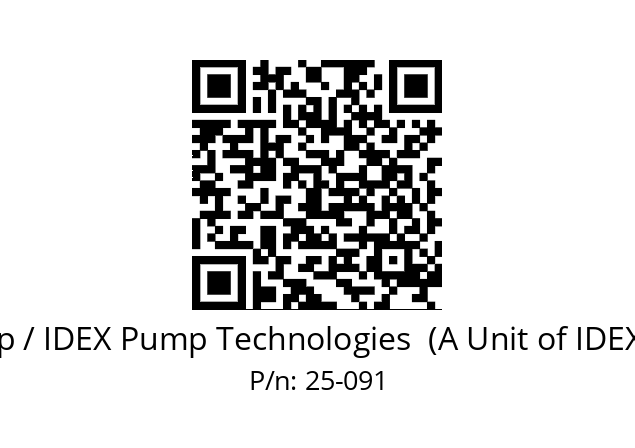   Blagdon Pump / IDEX Pump Technologies  (A Unit of IDEX Corporation) 25-091