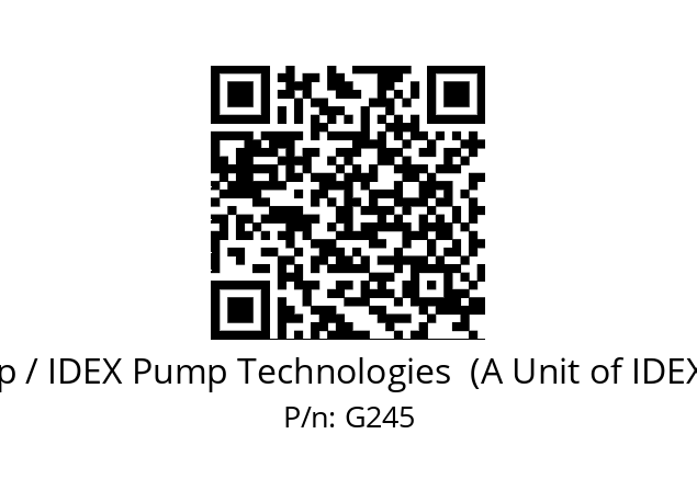   Blagdon Pump / IDEX Pump Technologies  (A Unit of IDEX Corporation) G245