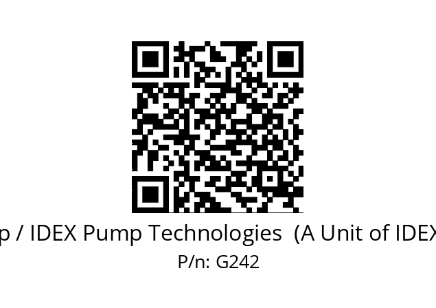   Blagdon Pump / IDEX Pump Technologies  (A Unit of IDEX Corporation) G242