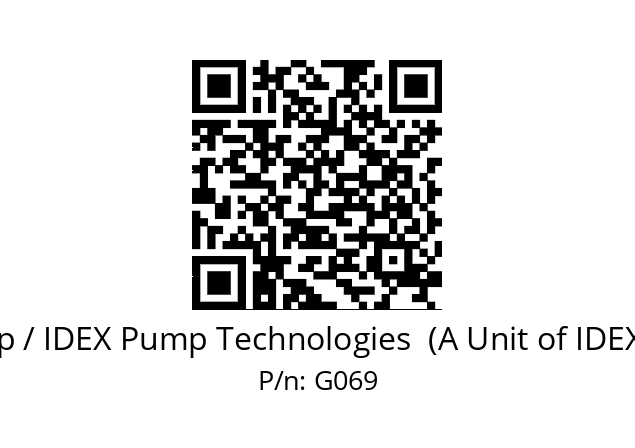   Blagdon Pump / IDEX Pump Technologies  (A Unit of IDEX Corporation) G069