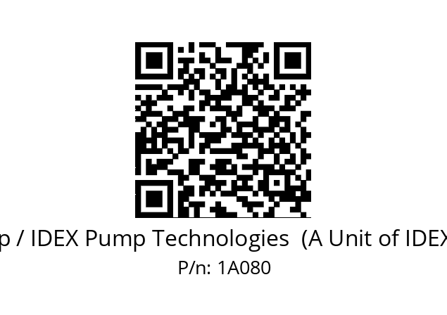   Blagdon Pump / IDEX Pump Technologies  (A Unit of IDEX Corporation) 1A080