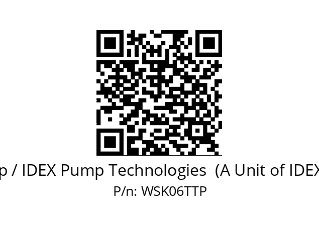   Blagdon Pump / IDEX Pump Technologies  (A Unit of IDEX Corporation) WSK06TTP