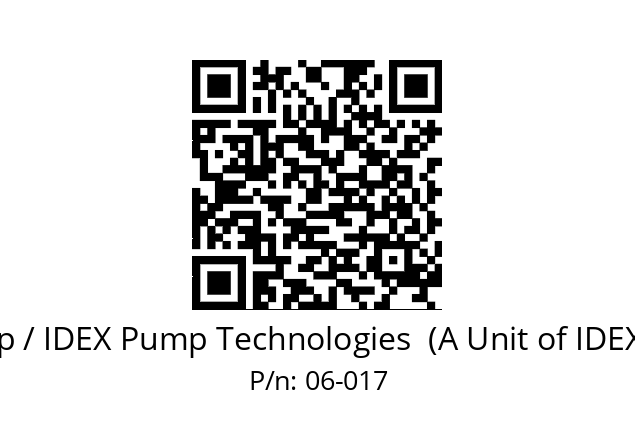   Blagdon Pump / IDEX Pump Technologies  (A Unit of IDEX Corporation) 06-017