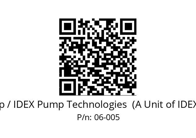   Blagdon Pump / IDEX Pump Technologies  (A Unit of IDEX Corporation) 06-005