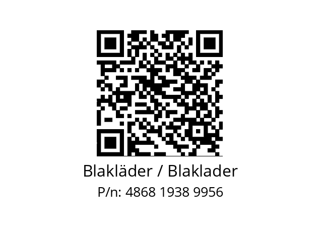   Blakläder / Blaklader 4868 1938 9956