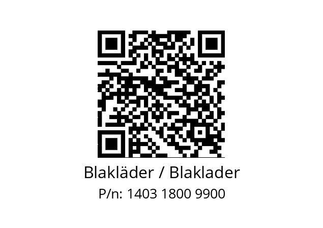   Blakläder / Blaklader 1403 1800 9900