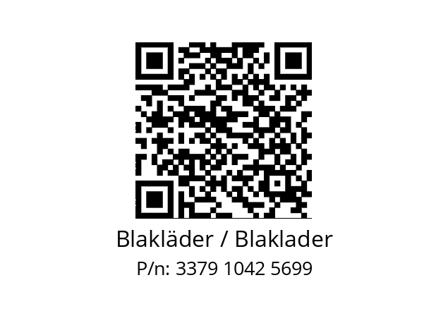   Blakläder / Blaklader 3379 1042 5699