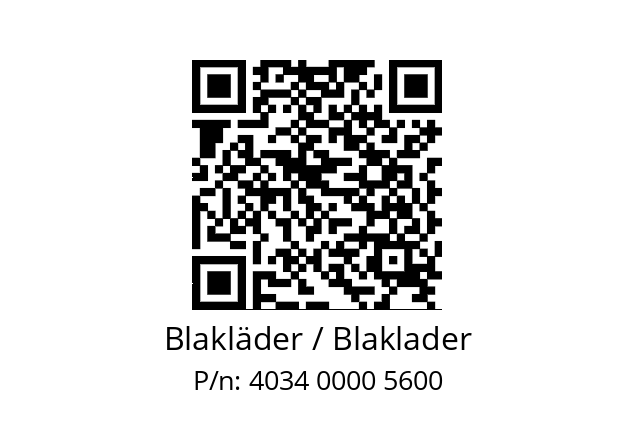   Blakläder / Blaklader 4034 0000 5600