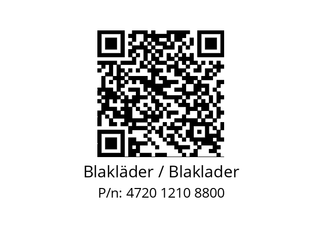   Blakläder / Blaklader 4720 1210 8800