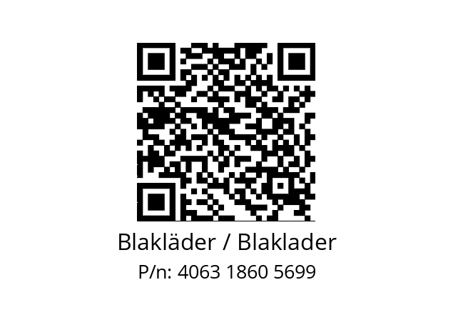   Blakläder / Blaklader 4063 1860 5699