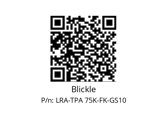   Blickle LRA-TPA 75K-FK-GS10