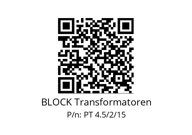   BLOCK Transformatoren PT 4.5/2/15