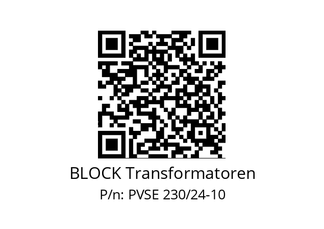   BLOCK Transformatoren PVSE 230/24-10