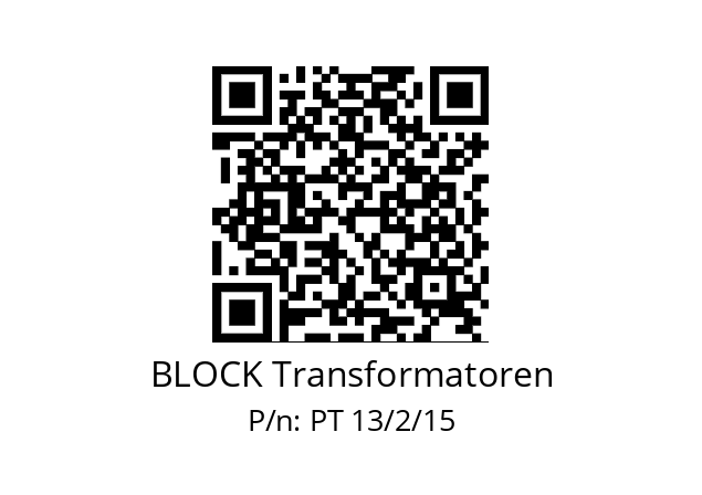   BLOCK Transformatoren PT 13/2/15