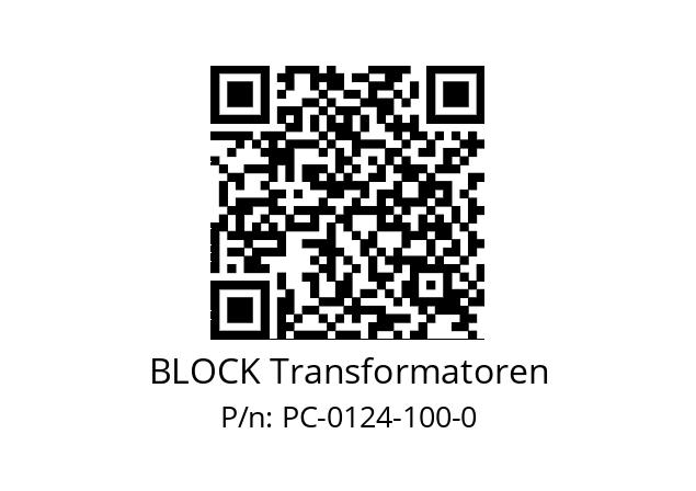   BLOCK Transformatoren PC-0124-100-0