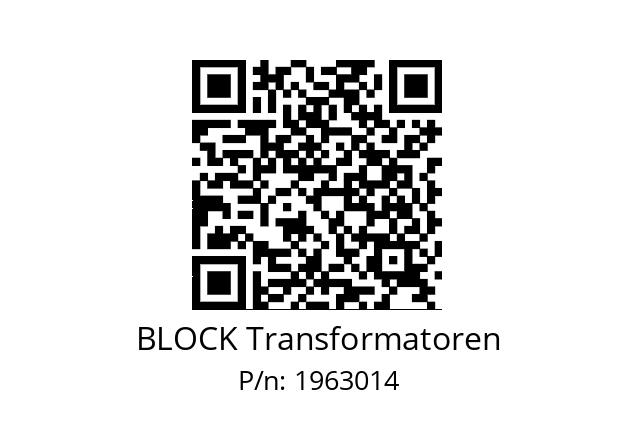   BLOCK Transformatoren 1963014