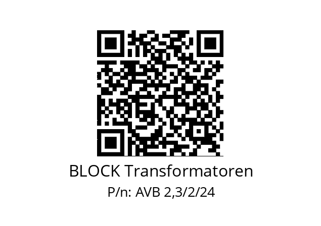   BLOCK Transformatoren AVB 2,3/2/24