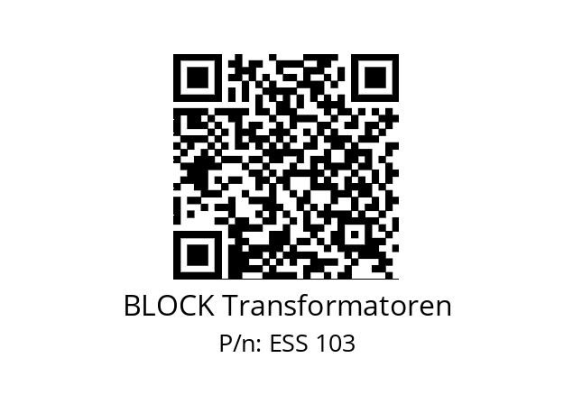   BLOCK Transformatoren ESS 103