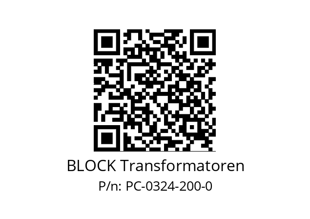   BLOCK Transformatoren PC-0324-200-0