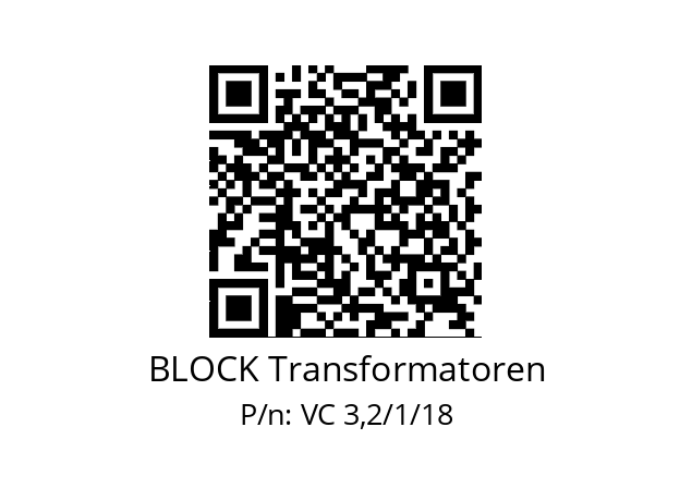   BLOCK Transformatoren VC 3,2/1/18