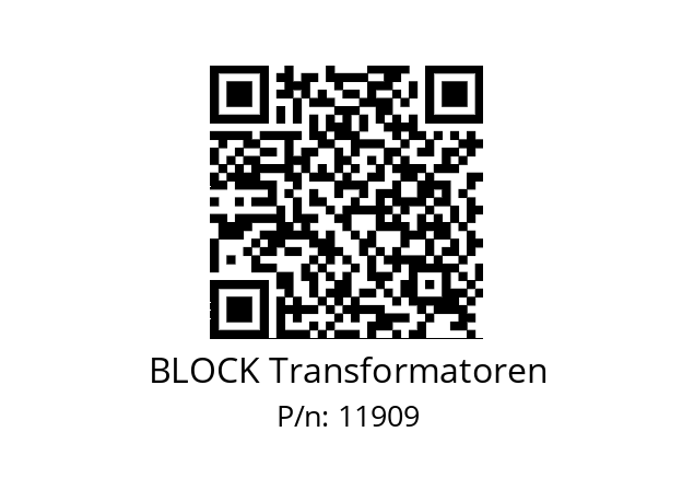   BLOCK Transformatoren 11909