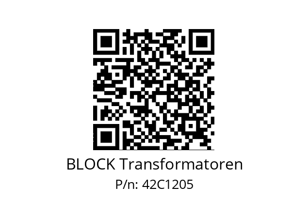   BLOCK Transformatoren 42C1205