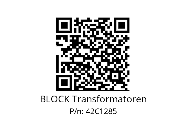   BLOCK Transformatoren 42C1285