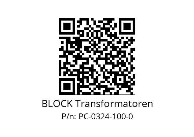   BLOCK Transformatoren PC-0324-100-0