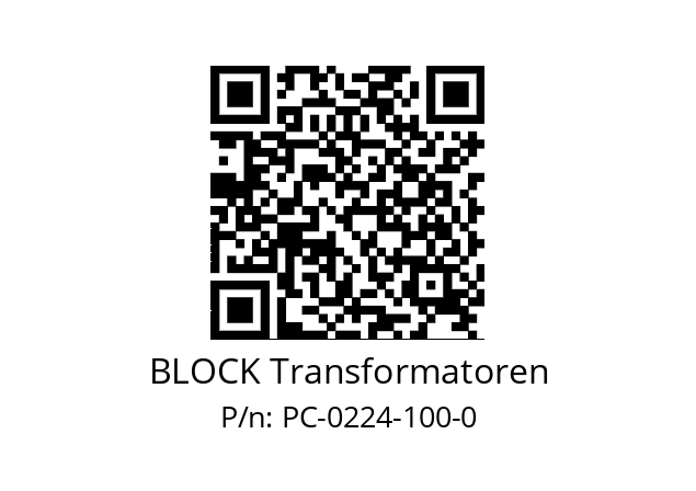   BLOCK Transformatoren PC-0224-100-0