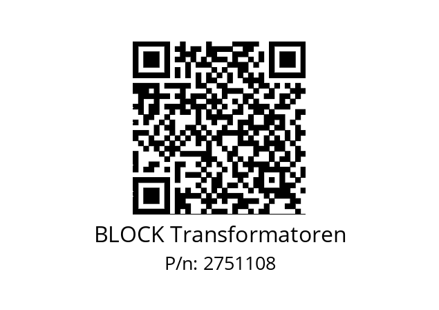   BLOCK Transformatoren 2751108