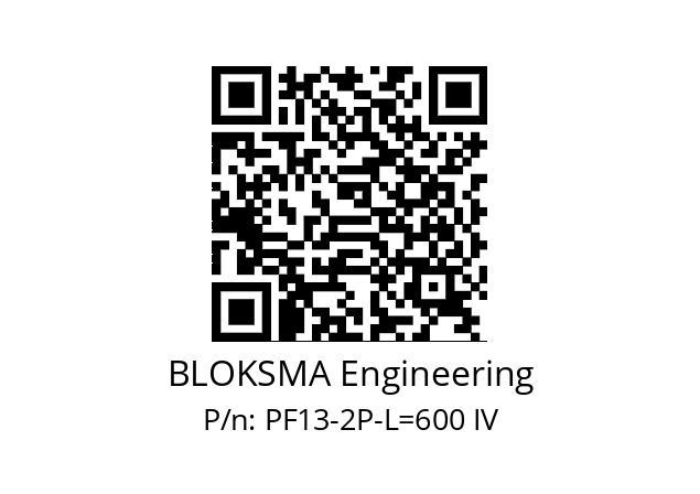   BLOKSMA Engineering PF13-2P-L=600 IV