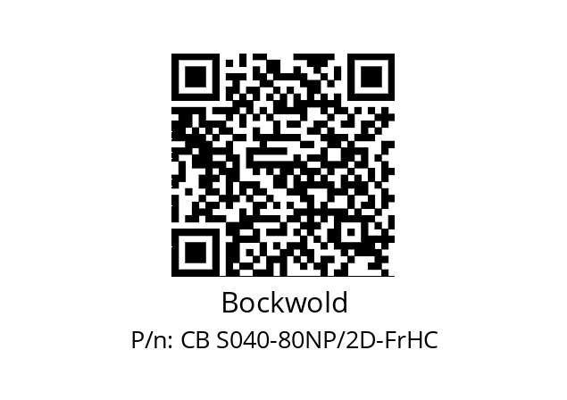   Bockwold CB S040-80NP/2D-FrHC