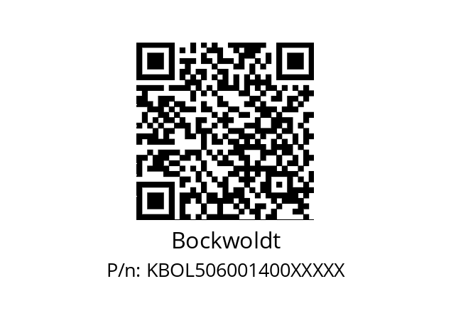   Bockwoldt KBOL506001400XXXXX