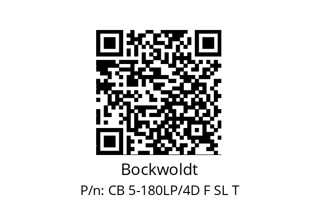   Bockwoldt CB 5-180LP/4D F SL T