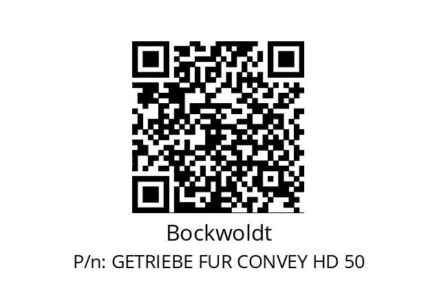   Bockwoldt GETRIEBE FUR CONVEY HD 50