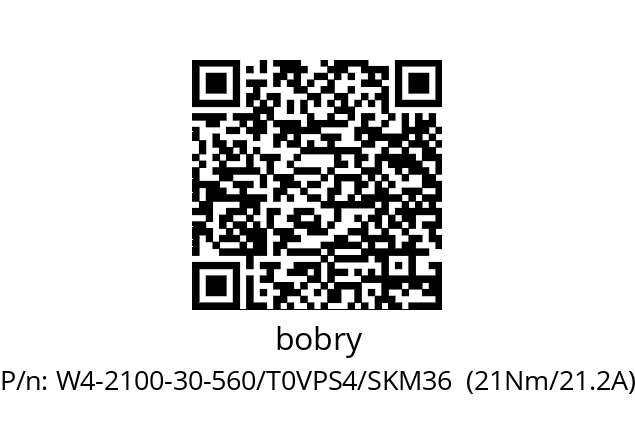   bobry W4-2100-30-560/T0VPS4/SKM36  (21Nm/21.2A)