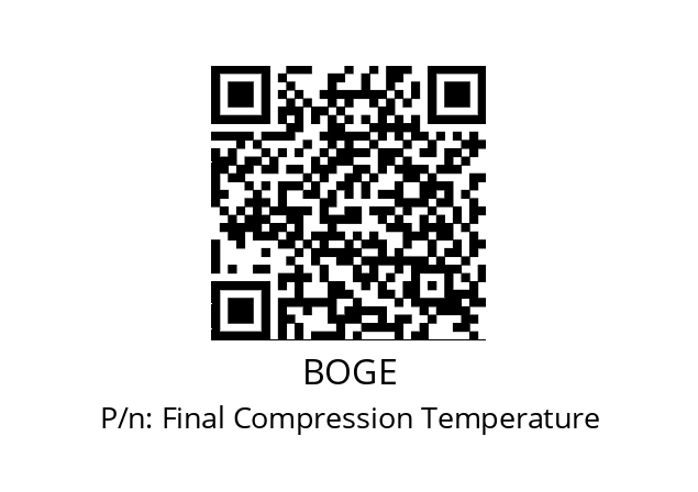   BOGE Final Compression Temperature