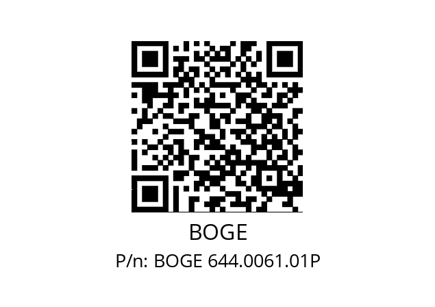   BOGE BOGE 644.0061.01P