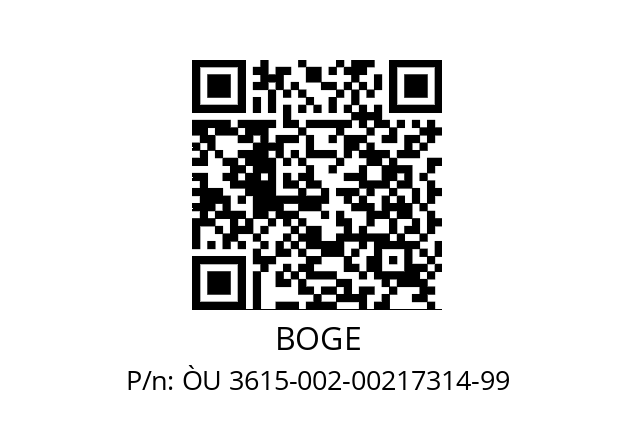   BOGE ÒU 3615-002-00217314-99