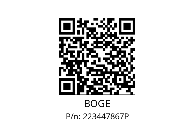   BOGE 223447867P