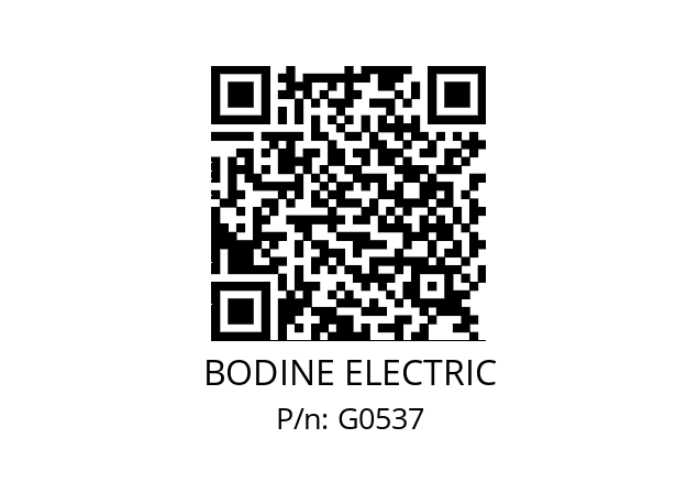   BODINE ELECTRIC G0537