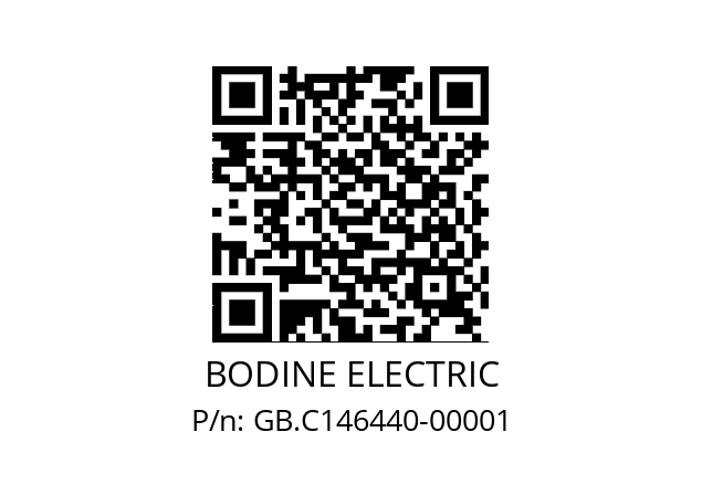   BODINE ELECTRIC GB.C146440-00001